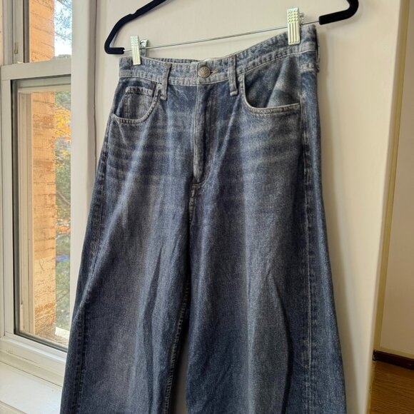 Rag & Bone Miramar Sofie Wide Leg Pant Sweatpant Jeans Kimber Blue 27 - Picture 5 of 11